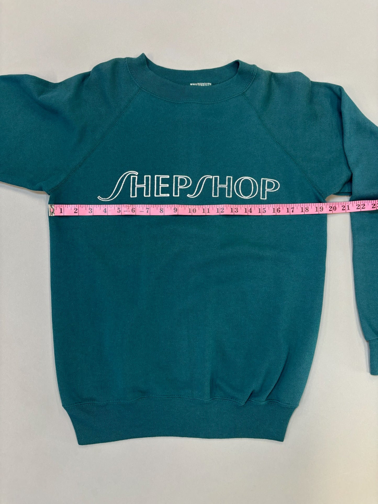 Hanes Teal Shepshop Raglan Sweatshirt