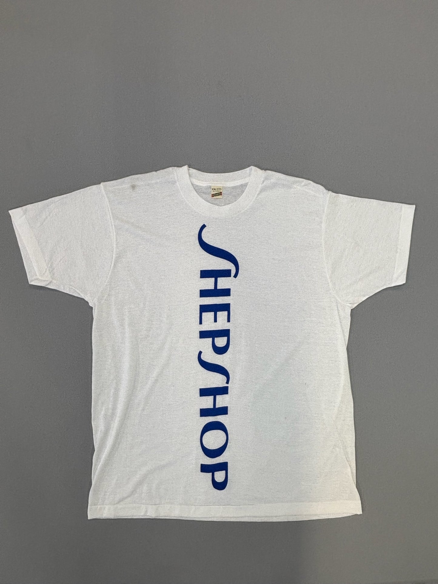 HUGE shepshop LOGO white t screenstars
