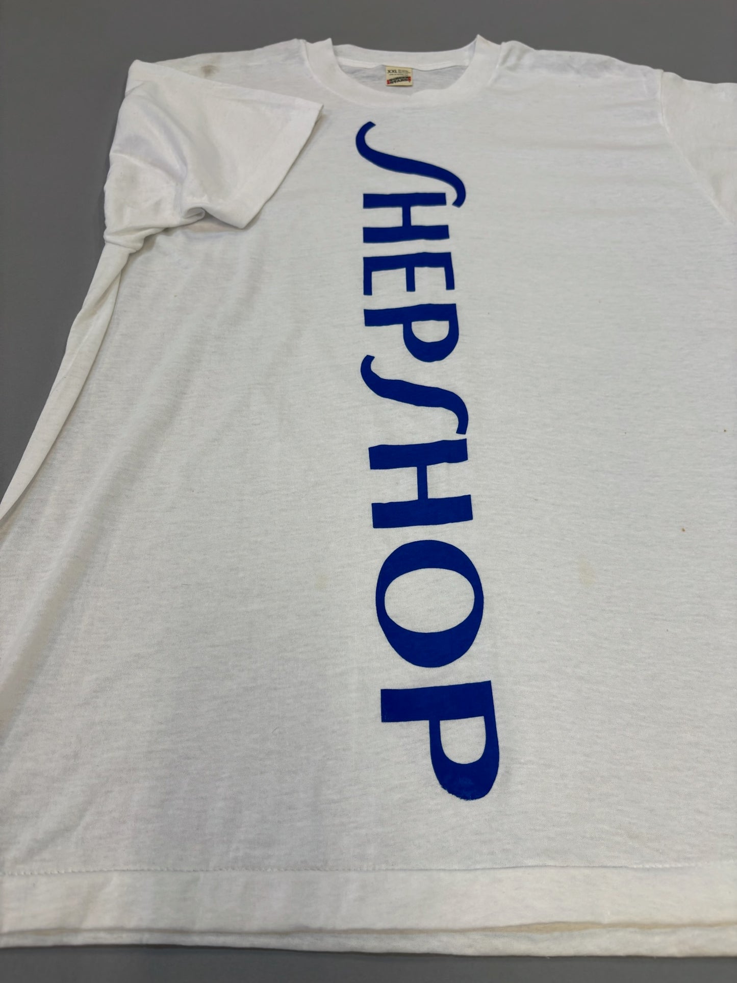 HUGE shepshop LOGO white t screenstars