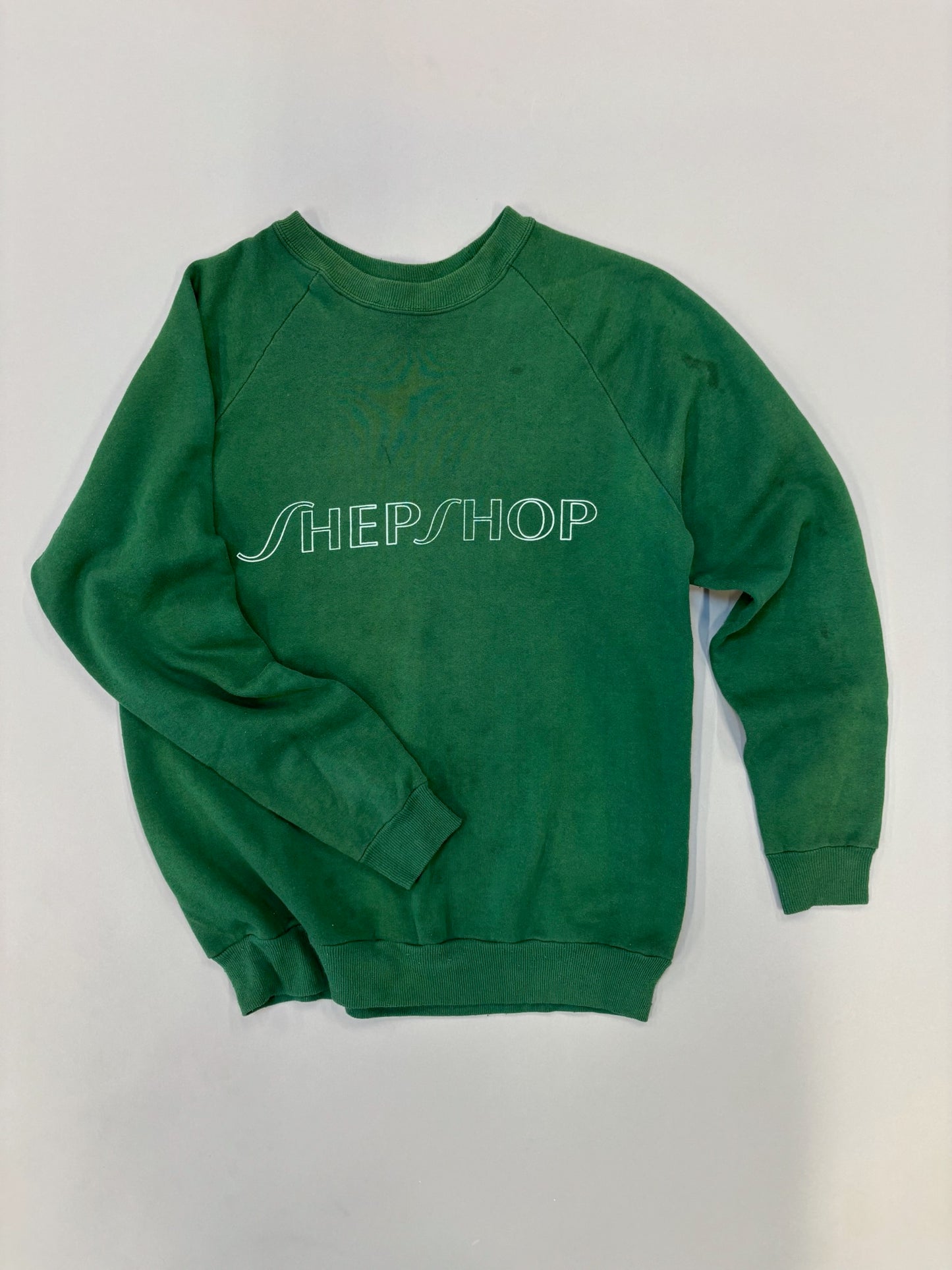 Forest Green Raglan Sweatshirt Shep Outline