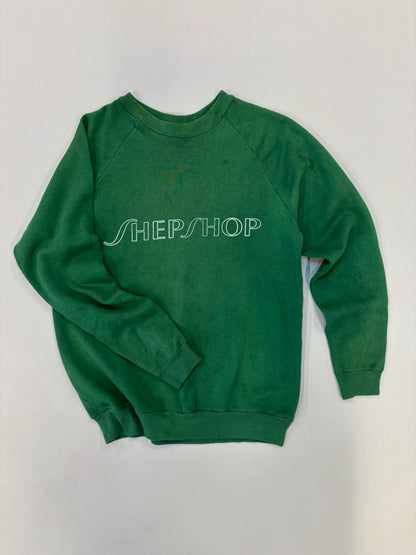 Forest Green Raglan Sweatshirt Shep Outline