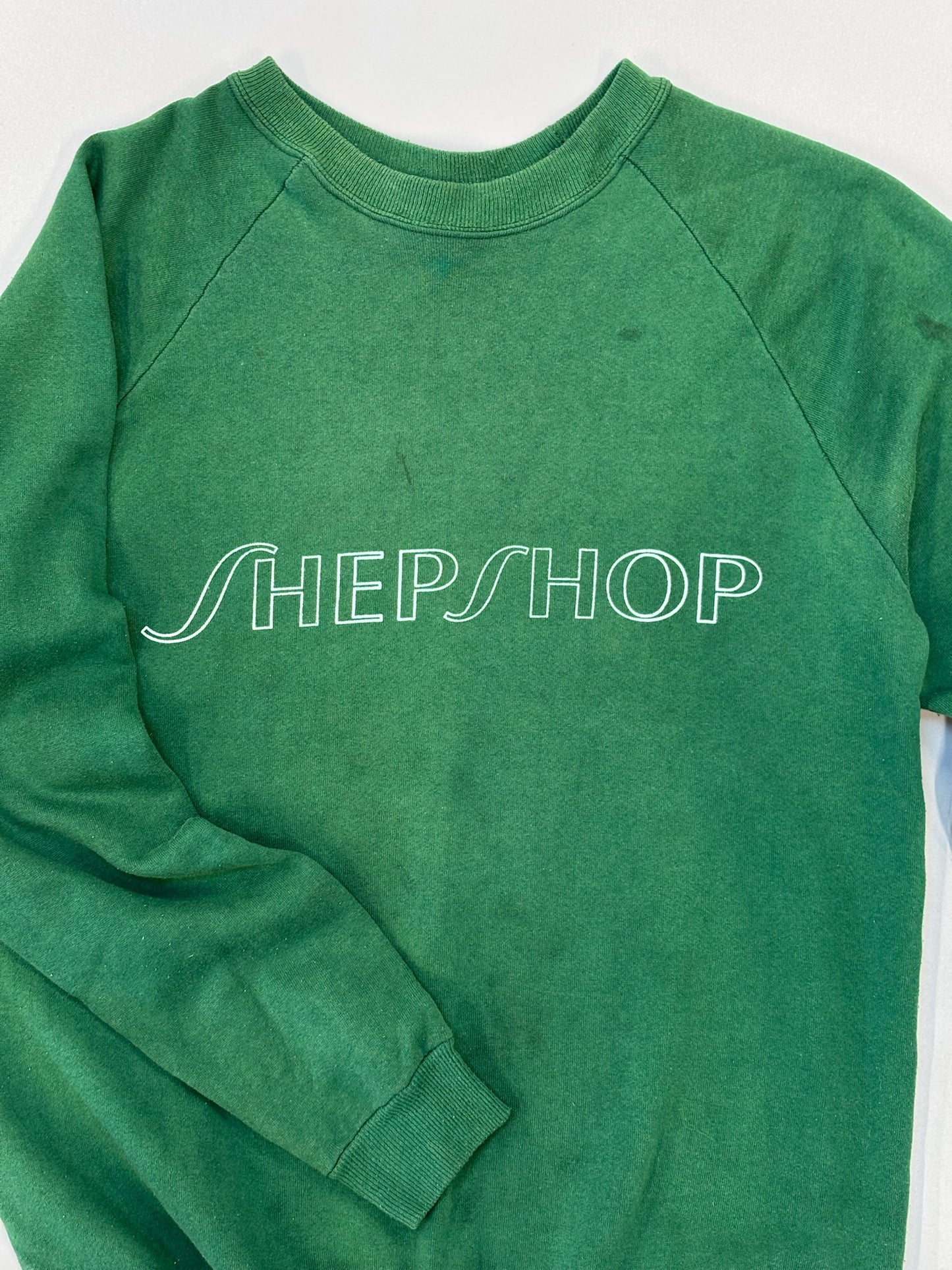 Forest Green Raglan Sweatshirt Shep Outline
