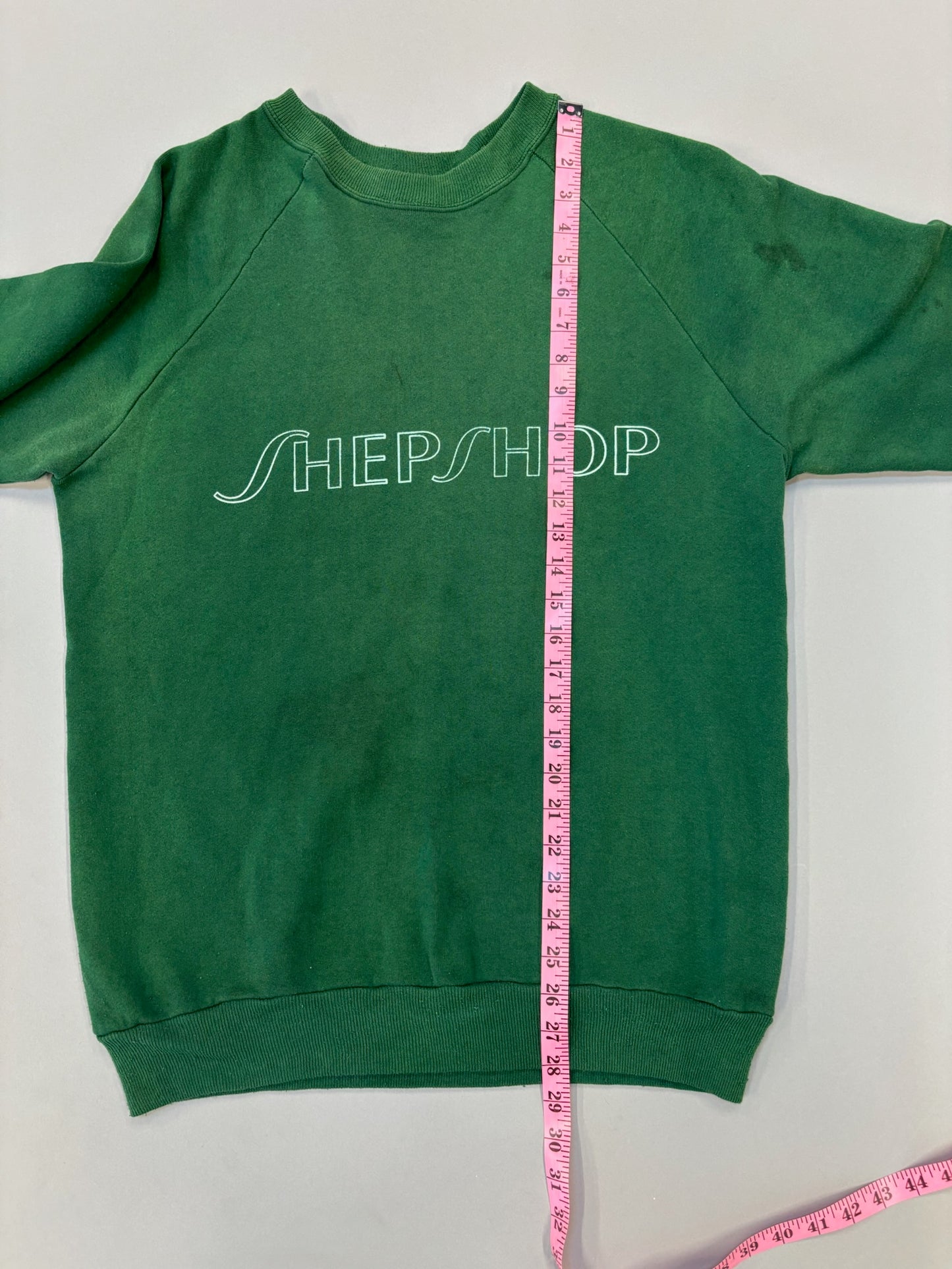 Forest Green Raglan Sweatshirt Shep Outline